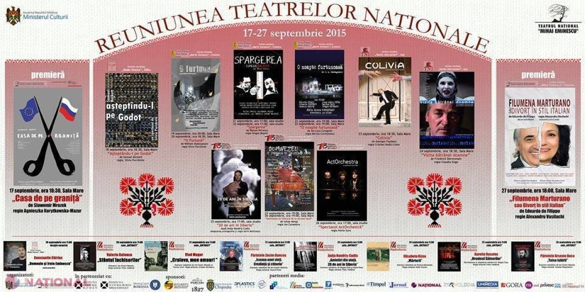 Șase teatre naționale din România își dau întâlnire pe scenele Teatrului „Mihai Eminescu” în cadrul celui mai GRANDIOS eveniment cultural