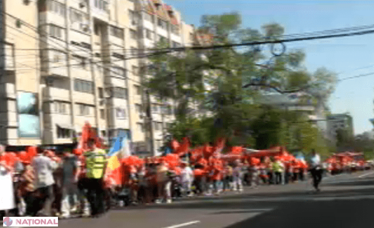 Trafic blocat în centrul Chișinăului din cauza marșurilor de 1 Mai