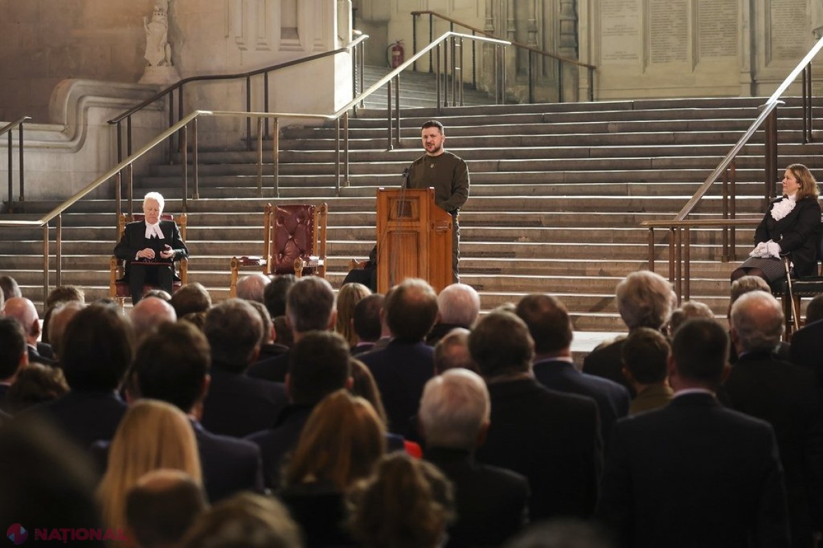 VIDEO // Zelenski, discurs ISTORIC în Westminster Hall: „Când am stat în fotoliul lui Churchill am simțit cum curajul te poartă prin cele mai inimaginabile greutăți. Rusia va pierde și VICTORIA noastră va schimba lumea”