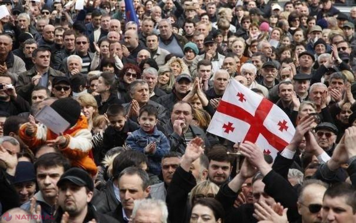 În Georgia e ALTFEL: Mii de oameni au protestat la Tbilisi împotriva negocierilor dintre Guvern și „Gazprom”