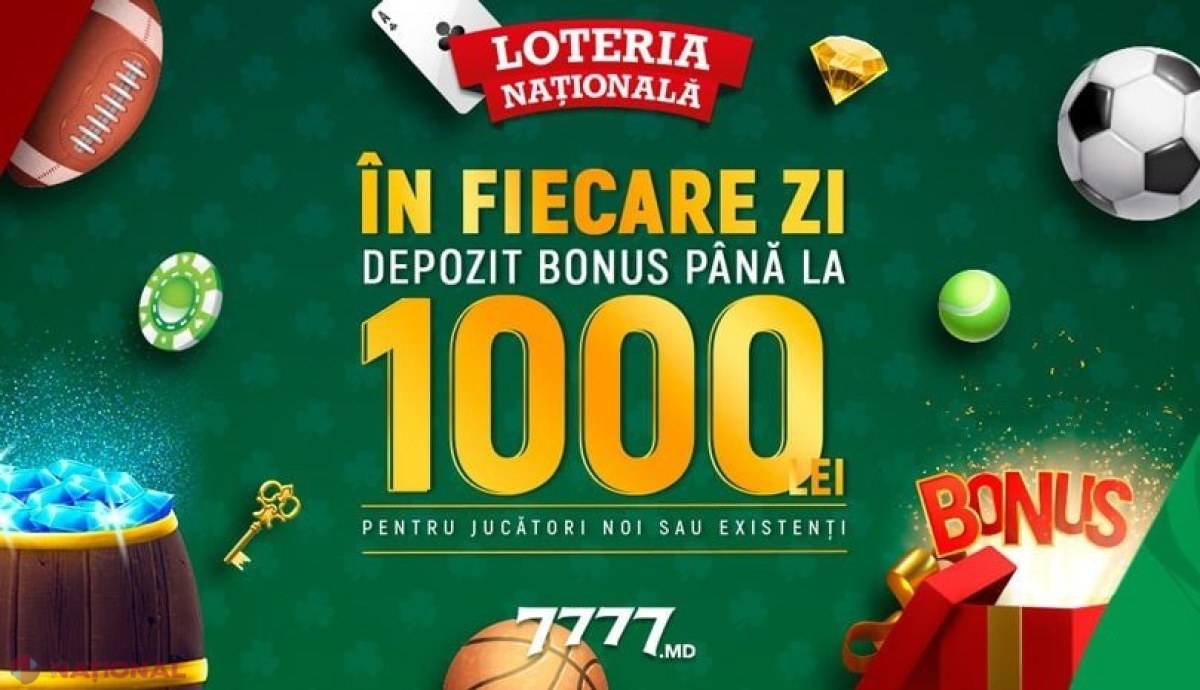 Oferta lunii ianuarie: Bonusuri zilnice de până la 1000 de lei, pe 7777.md