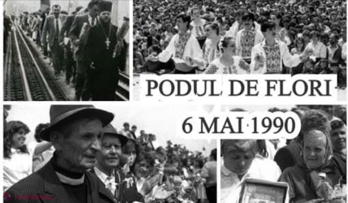 VIDEO // 31 de ani de la PRIMUL „Pod de flori”. Adrian Dupu: „Românii au demonstrat pentru prima dată că n-au uitat că pe malul celălalt al Prutului trăiesc frații lor. Suntem FRAȚI și vom fi alături la bine și la greu”