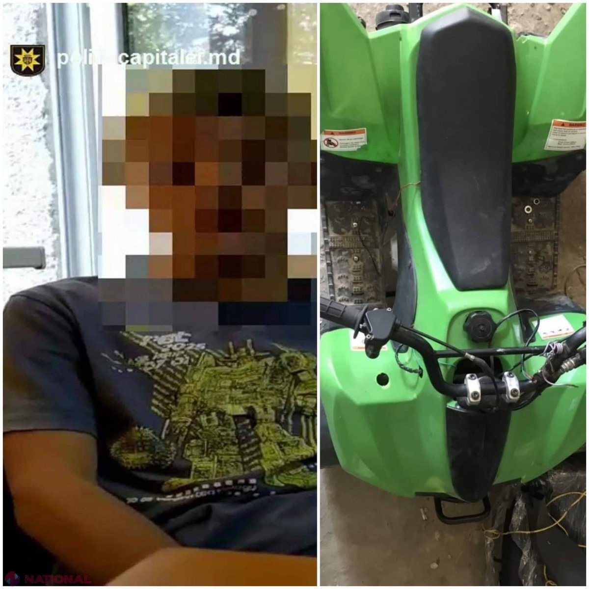 VIDEO // Un copil, amenințat cu CUȚITUL pe o stradă din Chișinău: Un individ l-a lăsat fără telefon, iar Poliția a descoperit că acesta a mai furat și un cvadriciclu 