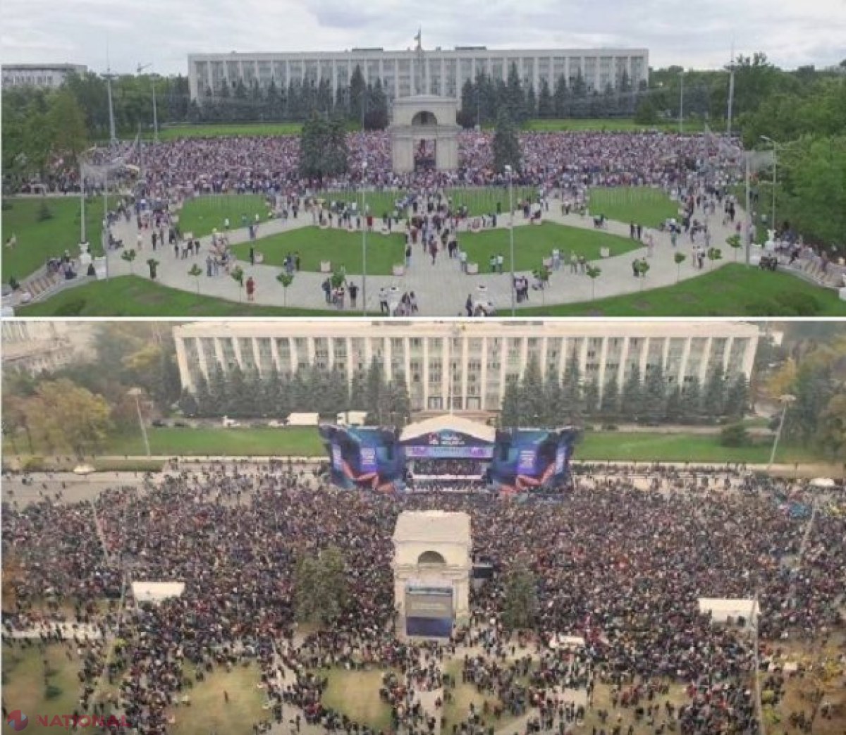 FOTO // Un reprezentant al PAS acuză Poliția de duble standarde: Câți participanți la mitingul din iulie a anunțat și câți a numărat la manifestația PD
