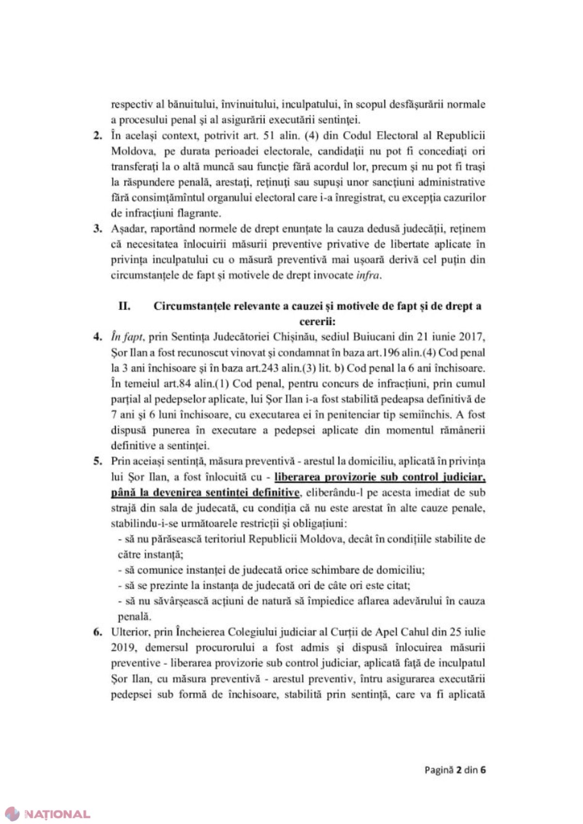 DOC // Șor cere să-i fie ANULAT mandatul de arest pe 7 iulie, pentru ca pe 8 iulie să se întâlnească cu alegătorii săi: „Pe 8 iulie, la ora 8:00, o să mă prezint la Procuratură pentru a depune depoziții, după care o să merg la alegători”