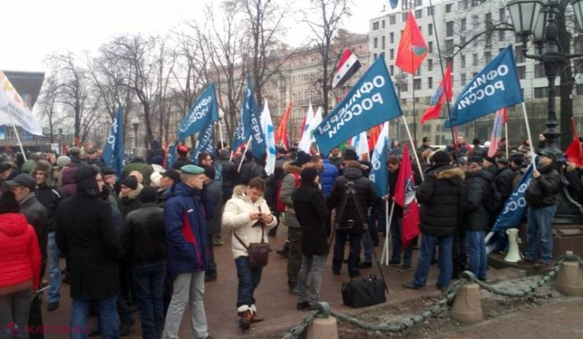 Miting de proporţii la Moscova împotriva introducerii trupelor rusești în Ucraina