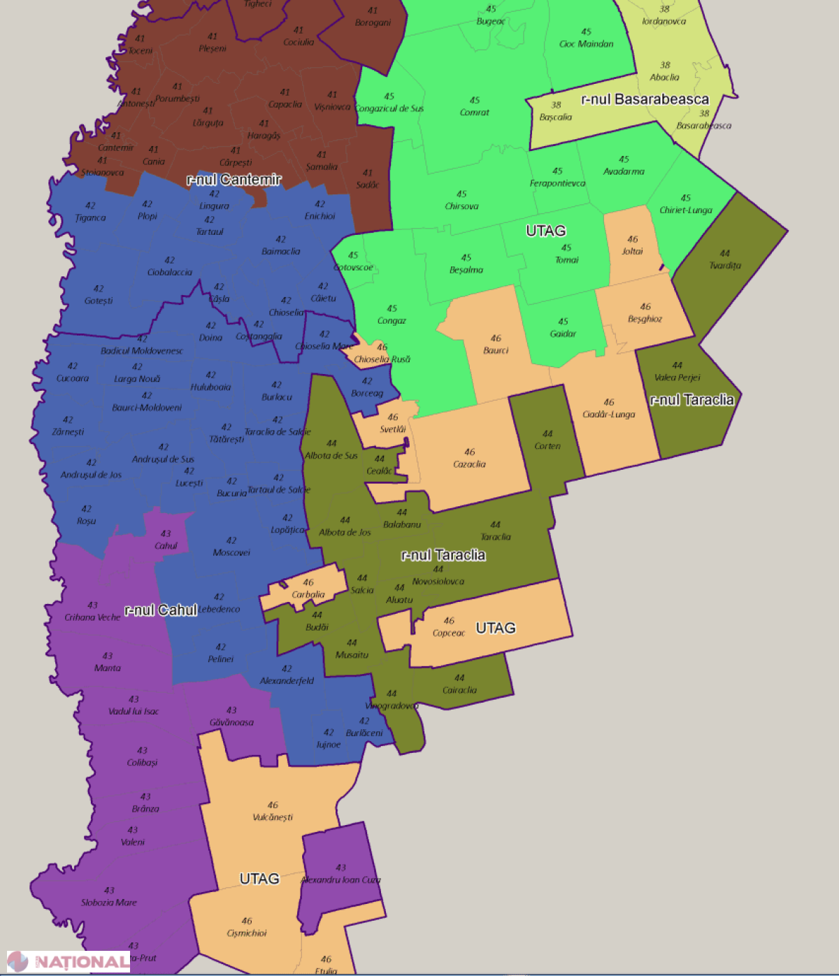 HARTA preliminară a circumscripțiilor uninominale de pe teritoriul R. Moldova: Cum ar putea fi divizate raioanele