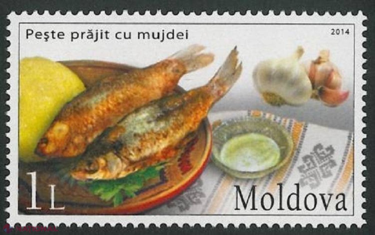 NOU // Mărci poștale cu pește PRĂJIT, MUJDEI și zeamă de găină cu PĂTRUNJEL 