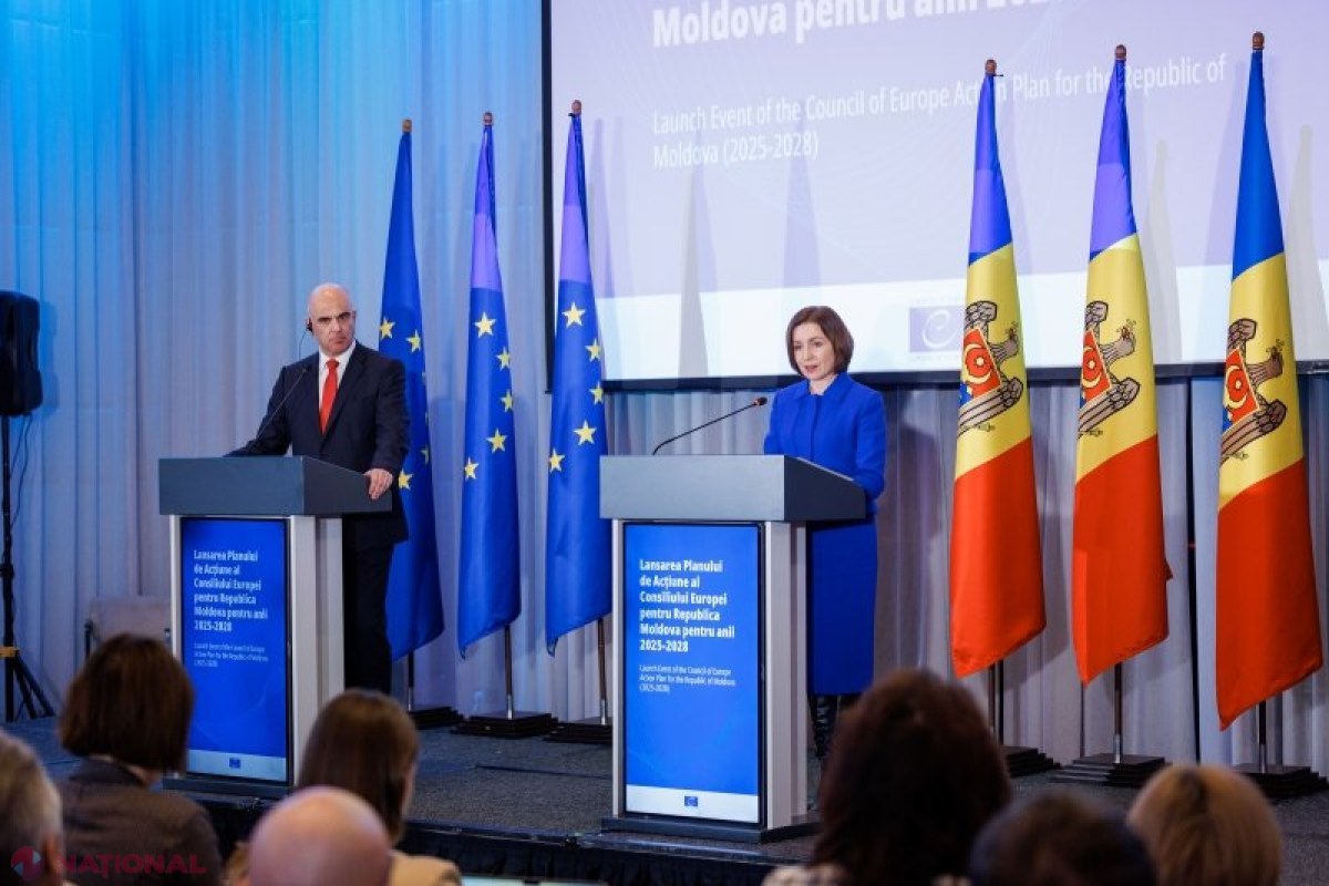 Maia Sandu și secretarul general al Consiliului Europei prezintă noul Plan de Acțiuni pentru Moldova 2025-2028