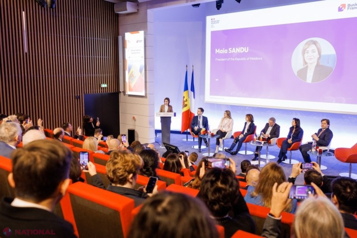 Maia Sandu prezintă oportunitățile economice pentru investitorii francezi la Forumul de Afaceri Moldova-Franța