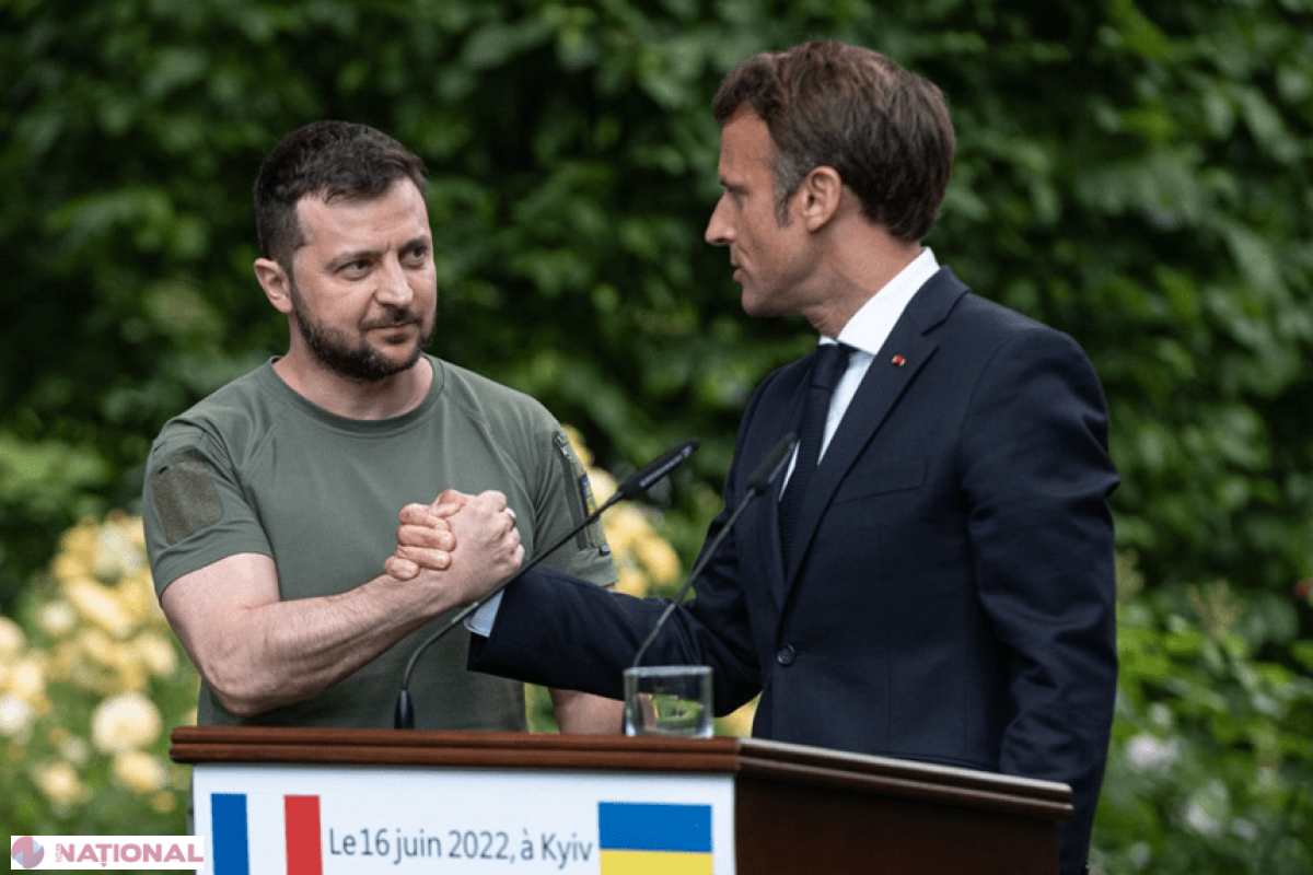 Zelenski, surprins de un apel telefonic de la Macron în timpul unui interviu - vizită în Franța săptămâna viitoare