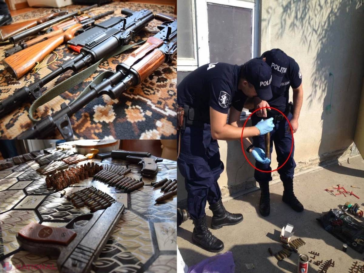 VIDEO // Un bărbat din Ialoveni și-a transformat casa într-un adevărat arsenal: Cantitate impresionantă de armament 
