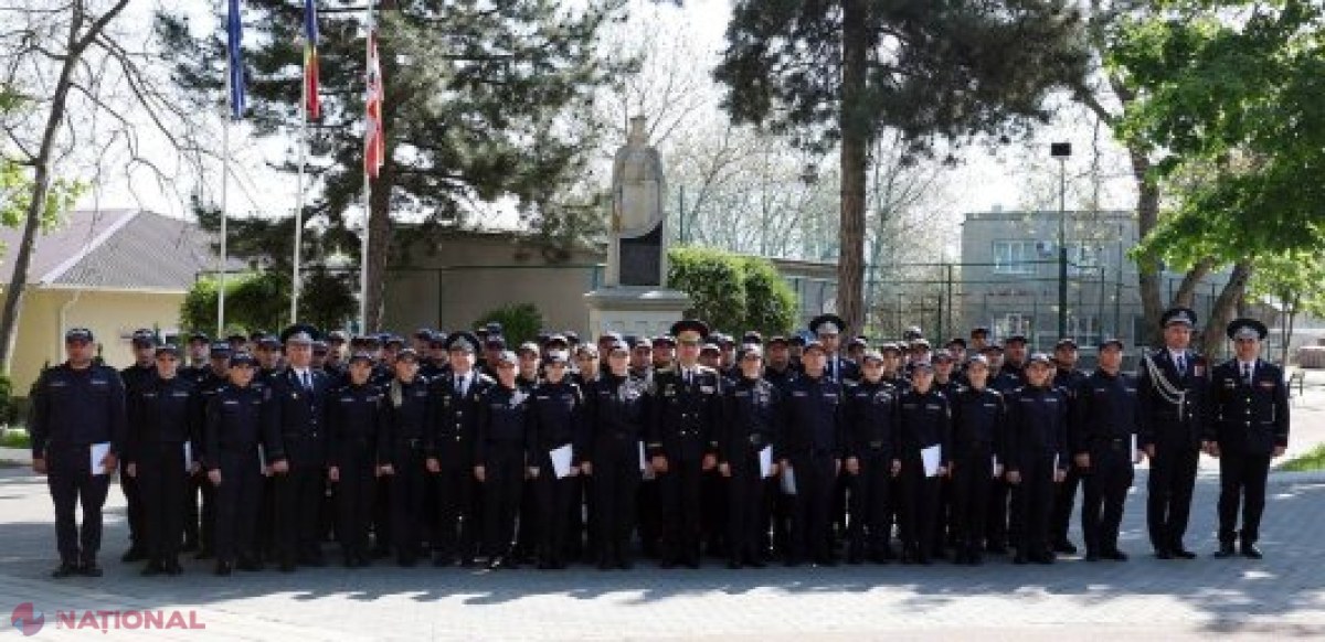 Zeci de tineri subofițeri încep cariera în Poliția Națională după absolvirea cursului de formare profesională inițială