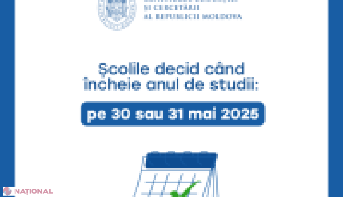 Școlile din R. Moldova au voie să-și aleagă data festivității de încheiere a anului școlar 2024–2025: Careuri pe 30 sau 31 mai