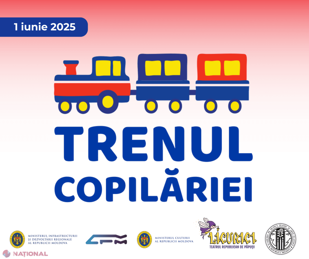 „Trenul Copilăriei”, aventură memorabilă de 1 Iunie pentru cei mici: Cu trenul pe ruta Chișinău – Ghidighici – Chișinău