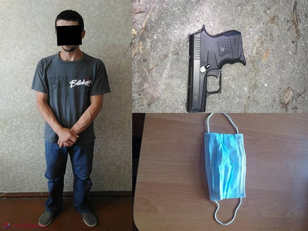VIDEO // Cu pistolul, la FURAT: Presupus hoț, încătușat „întâmplător” de Poliția din Chișinău