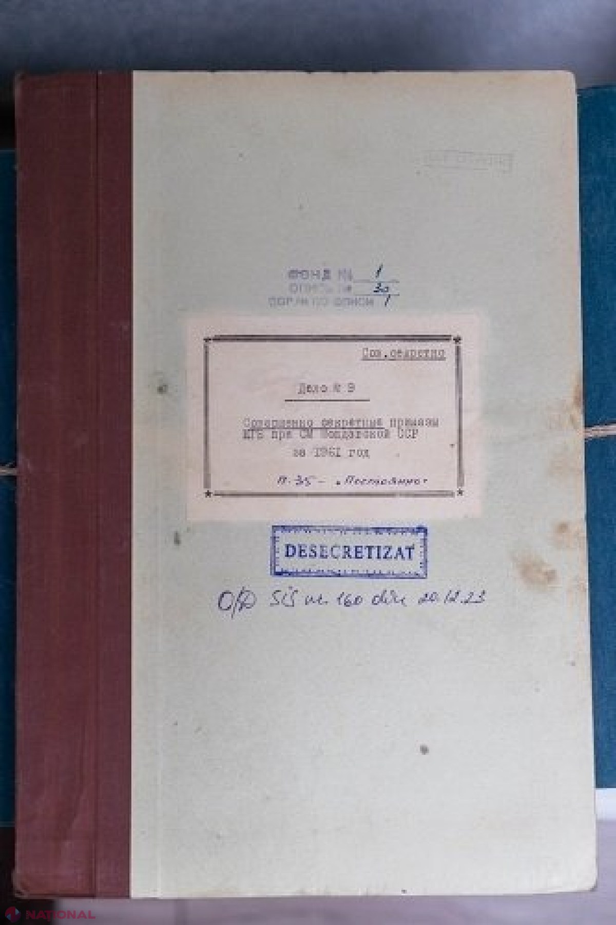 FOTO // Alte 2 534 de DOSARE din arhiva SIS au fost DESECRETIZATE. Ce conțin documentele transmise Agenției Naționale a Arhivelor