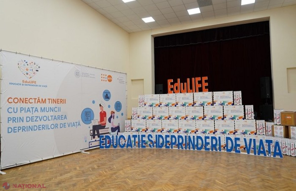 Resurse educaționale și produse de igienă menstruală în valoare de circa 1,5 milioane de lei, donate învățământului profesional tehnic din R. Moldova