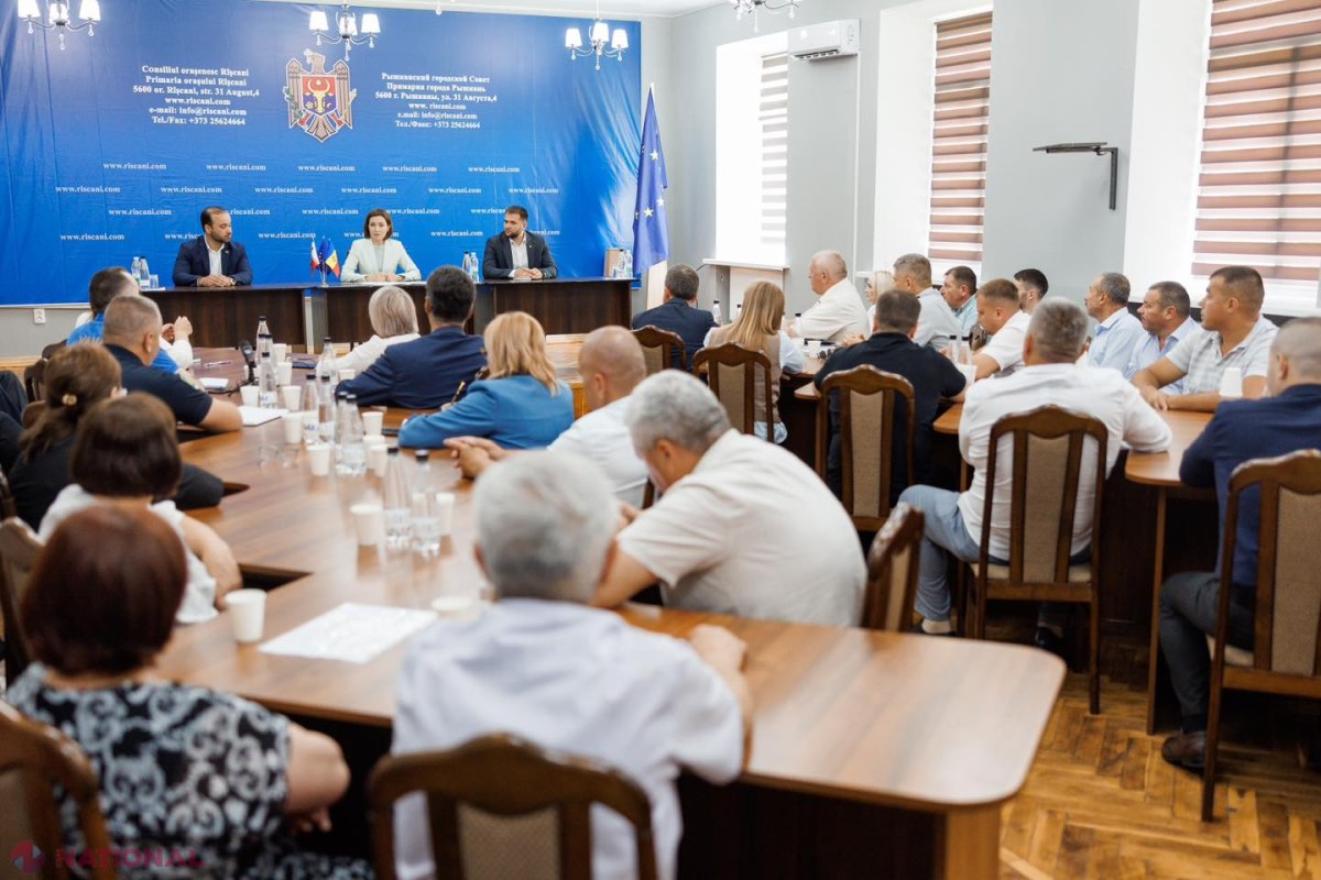 Maia Sandu îndeamnă Rîșcaniul să continue parcursul european pentru investiții și dezvoltare durabilă