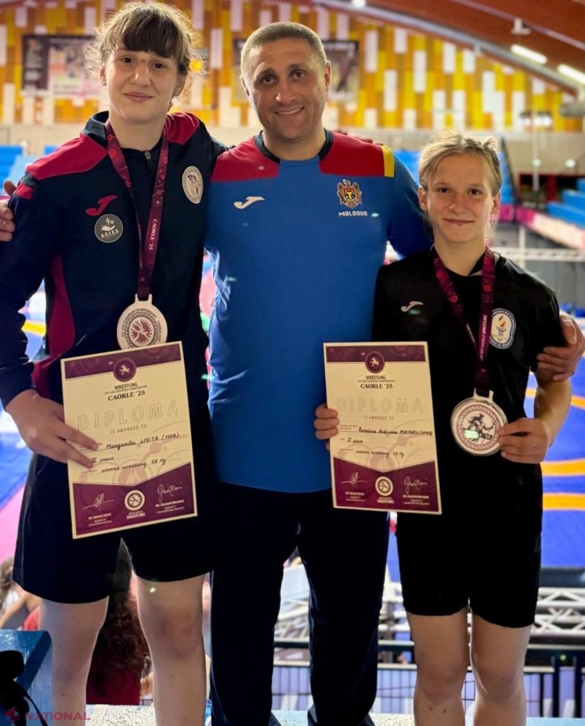 Performanță remarcabilă pentru lotul național la Campionatele Europene de Lupte U-15: două medalii obținute de luptătoarele noastre în Italia