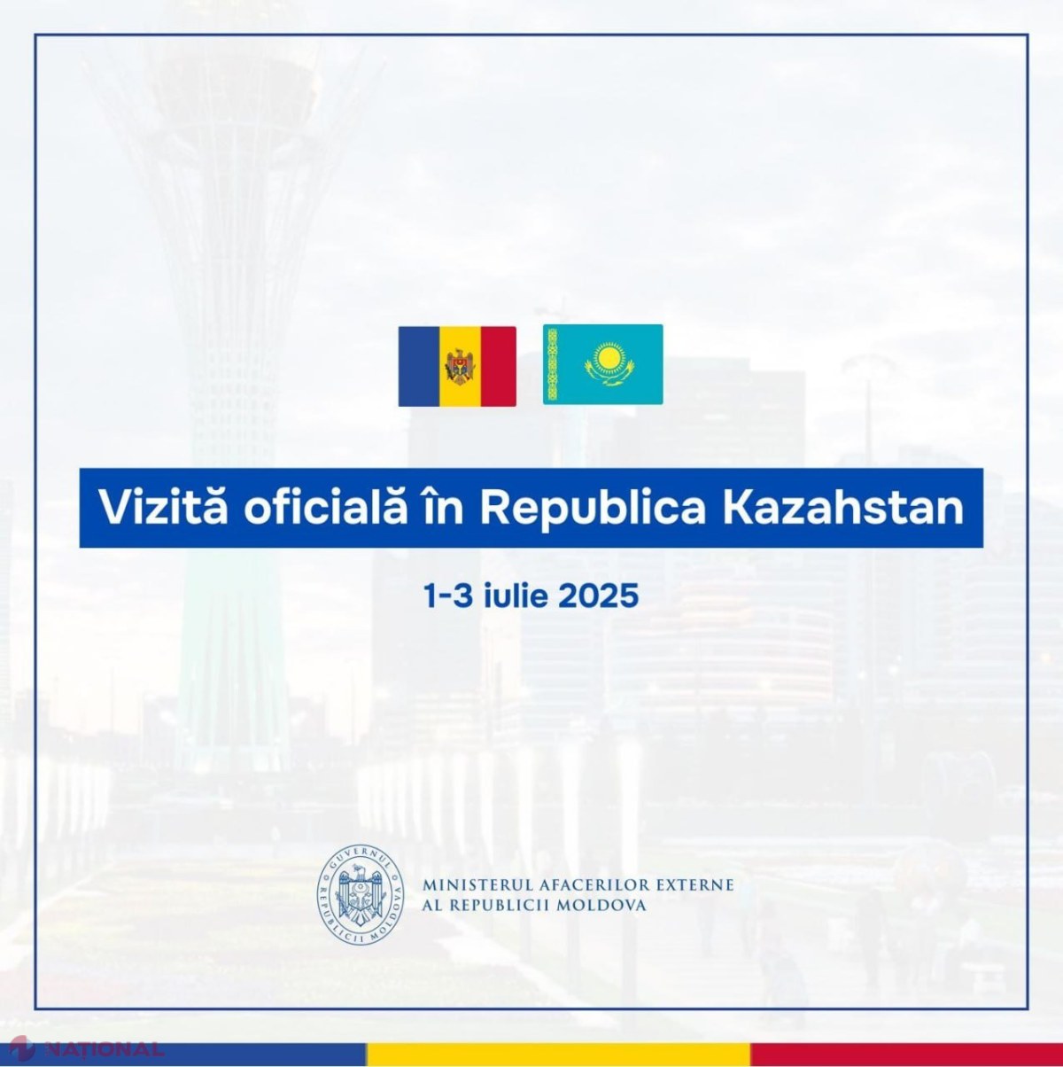 Mihai Popșoi vizitează Kazahstanul pentru deschiderea Ambasadei Moldovei la Astana și dialog strategic cu liderii locali
