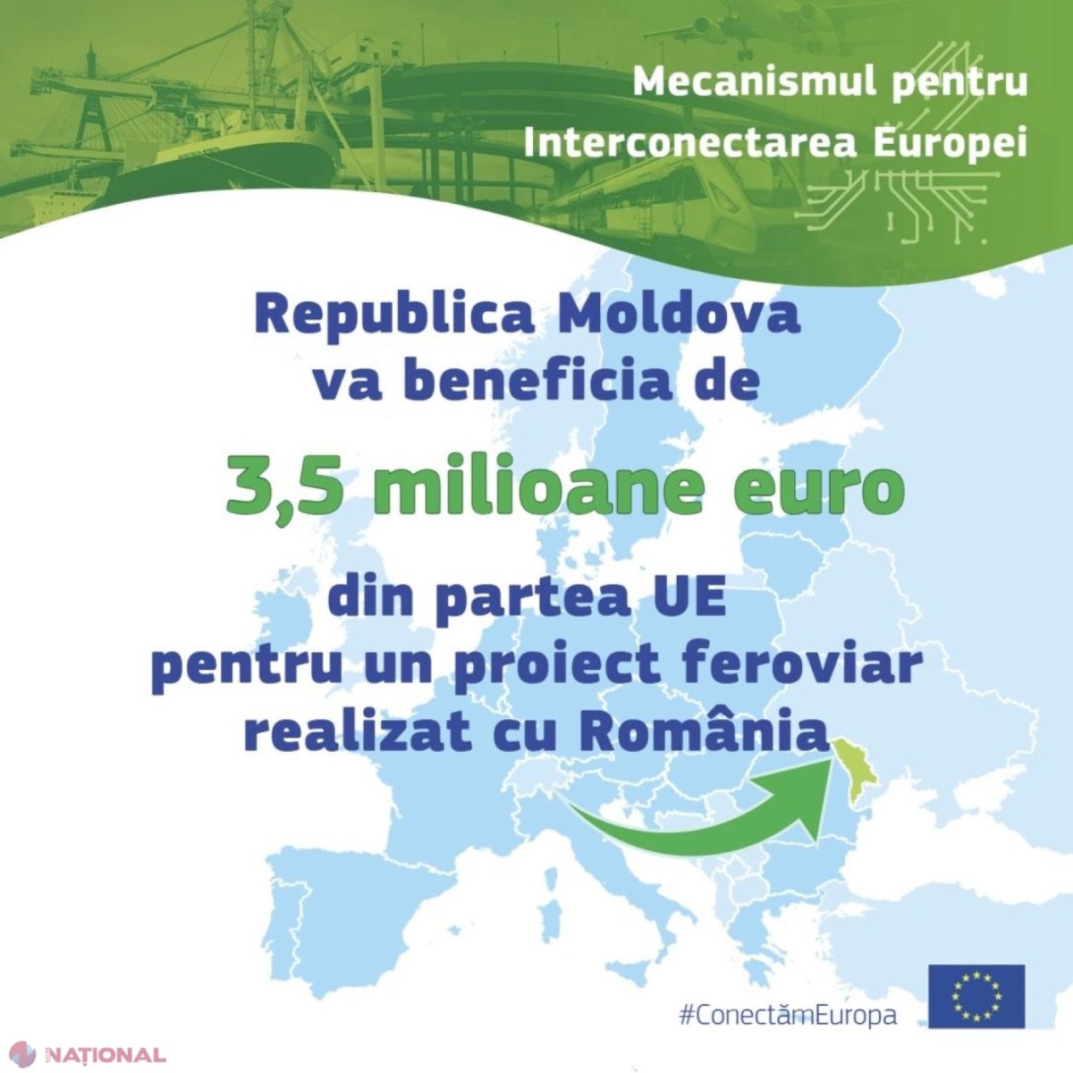 Prima cale ferată electrificată din R. Moldova: legătura Iași–Ungheni, modernizată cu fonduri europene