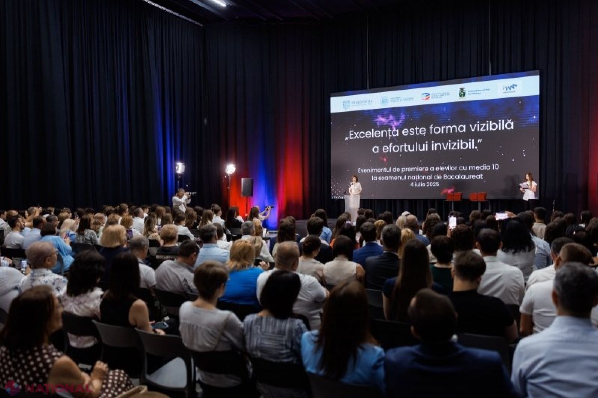 Maia Sandu felicită tinerii excelenți ai Moldovei: 78 de elevi au obținut media 10 la bacalaureat