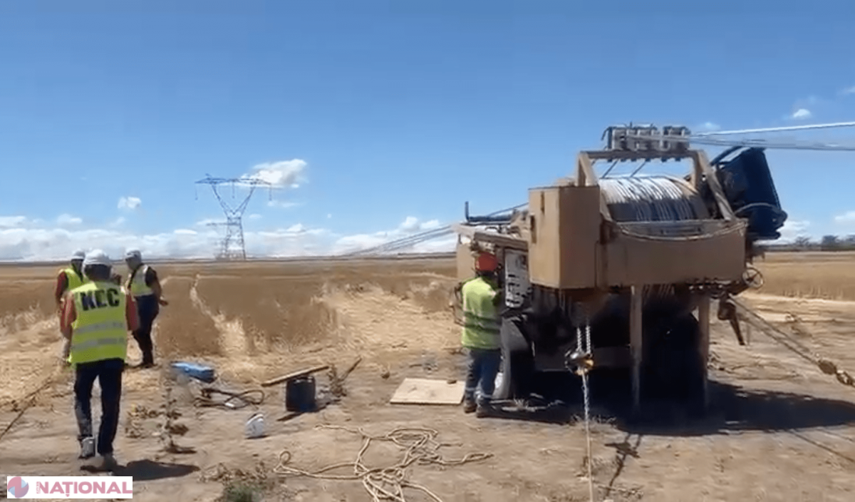 Montarea cablurilor pe Linia Vulcănești–Chișinău avansează rapid în raionul Cimișlia: Proiect strategic pentru independența energetică a Moldovei în plină desfășurare