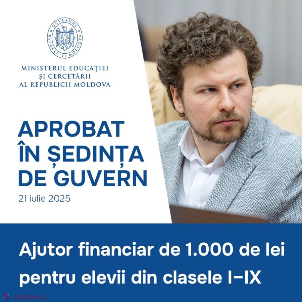 Guvernul aprobă sprijin de 1.000 de lei pentru pregătirea școlară a elevilor din clasele I–IX