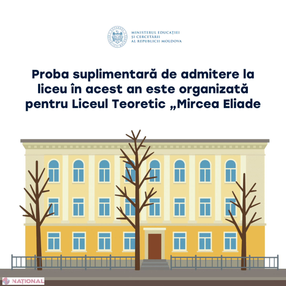 Admitere cu probă suplimentară la Liceul Teoretic „Mircea Eliade” din Chișinău: 250 de elevi susțin examenul astăzi