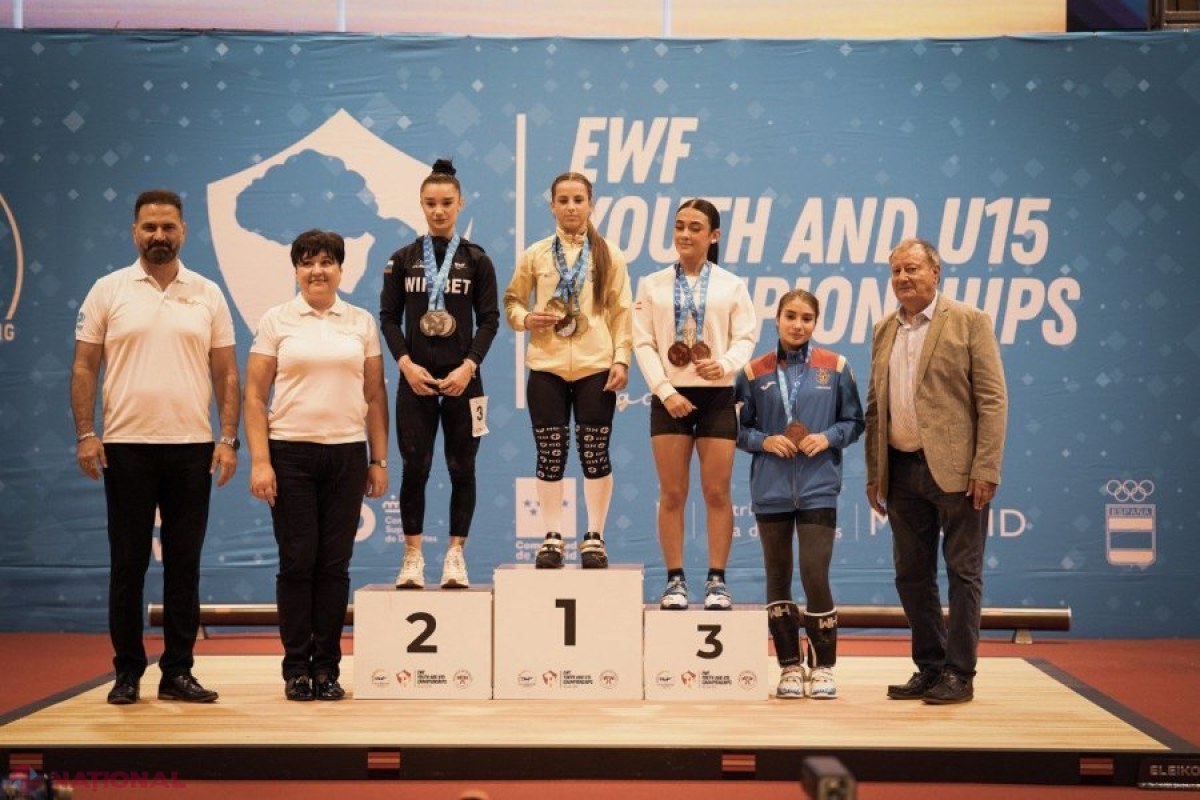 Halterofilii moldoveni strălucesc la Campionatul European U15 și U17 din Madrid