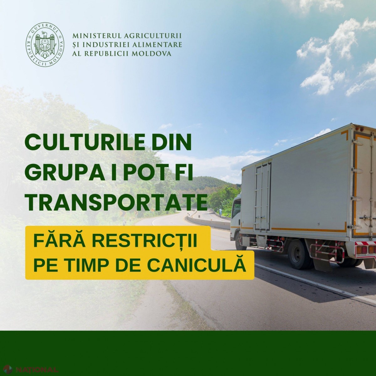 Transportul produselor agricole neîntrerupt în timpul caniculei pentru campania de recoltare 2025