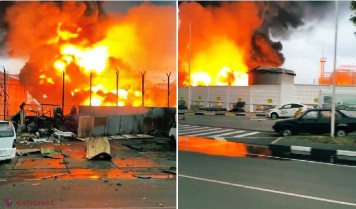 Incendiu masiv la un depozit de petrol din Soci după atacuri ucrainene cu drone; zborurile suspendate temporar