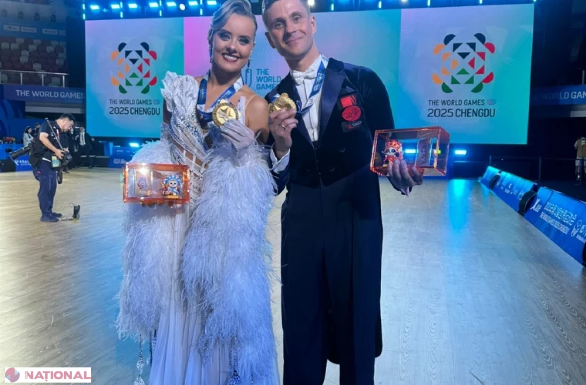 Aur pentru Moldova la Jocurile Mondiale din China: Dansatorii Anastasia Glazunova și Alexei Gluhov triumfă în competiție