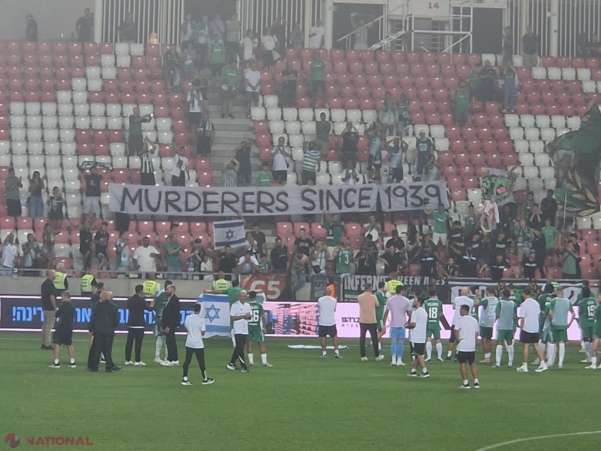 Gest controversat: Fanii Maccabi Haifa afișează un banner ofensator în meciul cu Rakow, provocând reacții dure din partea Poloniei