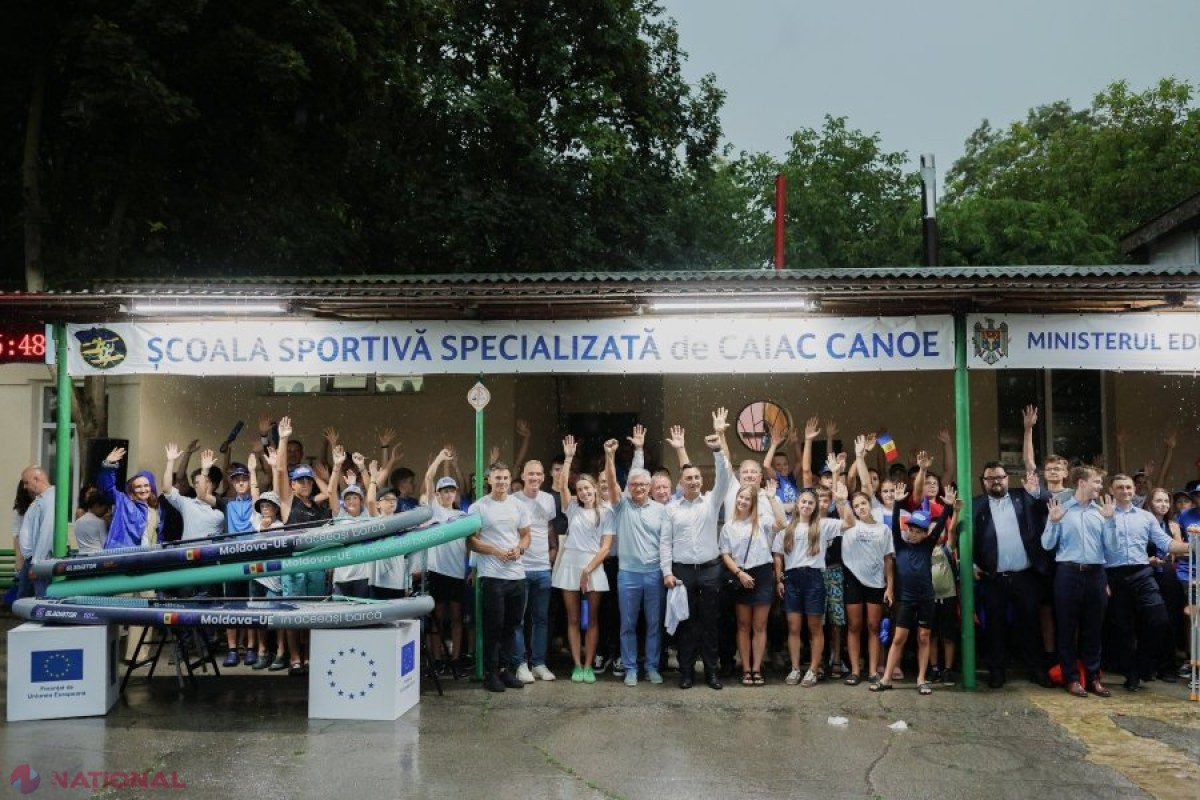 Vizită importantă la Școala de Caiac-Canoe din Chișinău: Comisarul European Glenn Micallef discută cu tineri campioni și donează echipamente noi