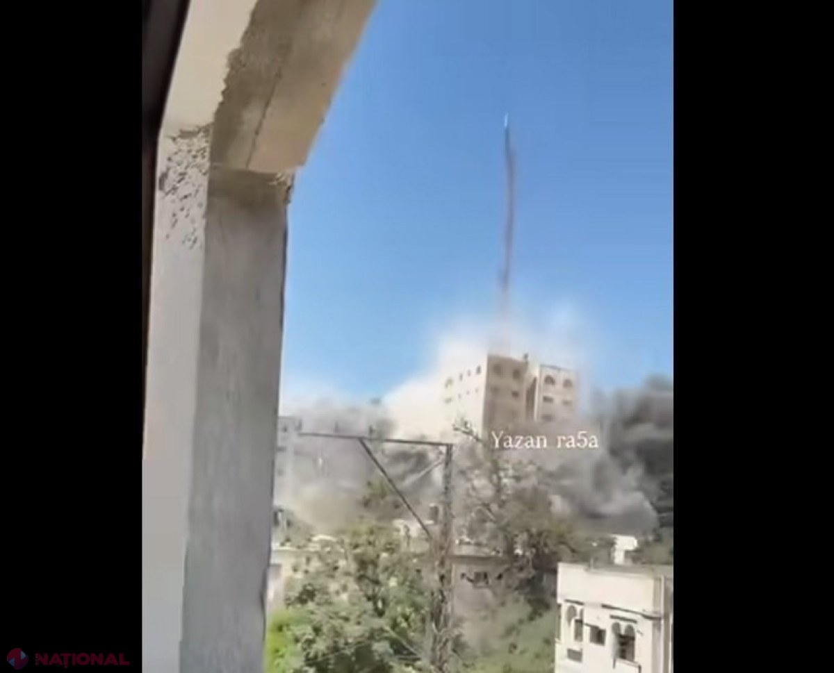 Israel a lovit un nou bloc-turn din orașul Gaza, folosit de Hamas - VIDEO