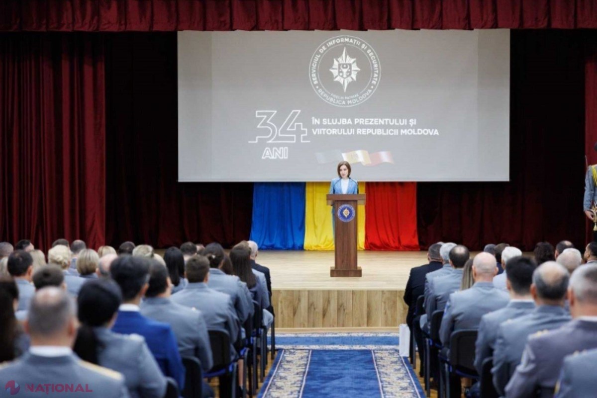 Maia Sandu laudă SIS pentru devotament și profesionalism la aniversarea de 34 de ani