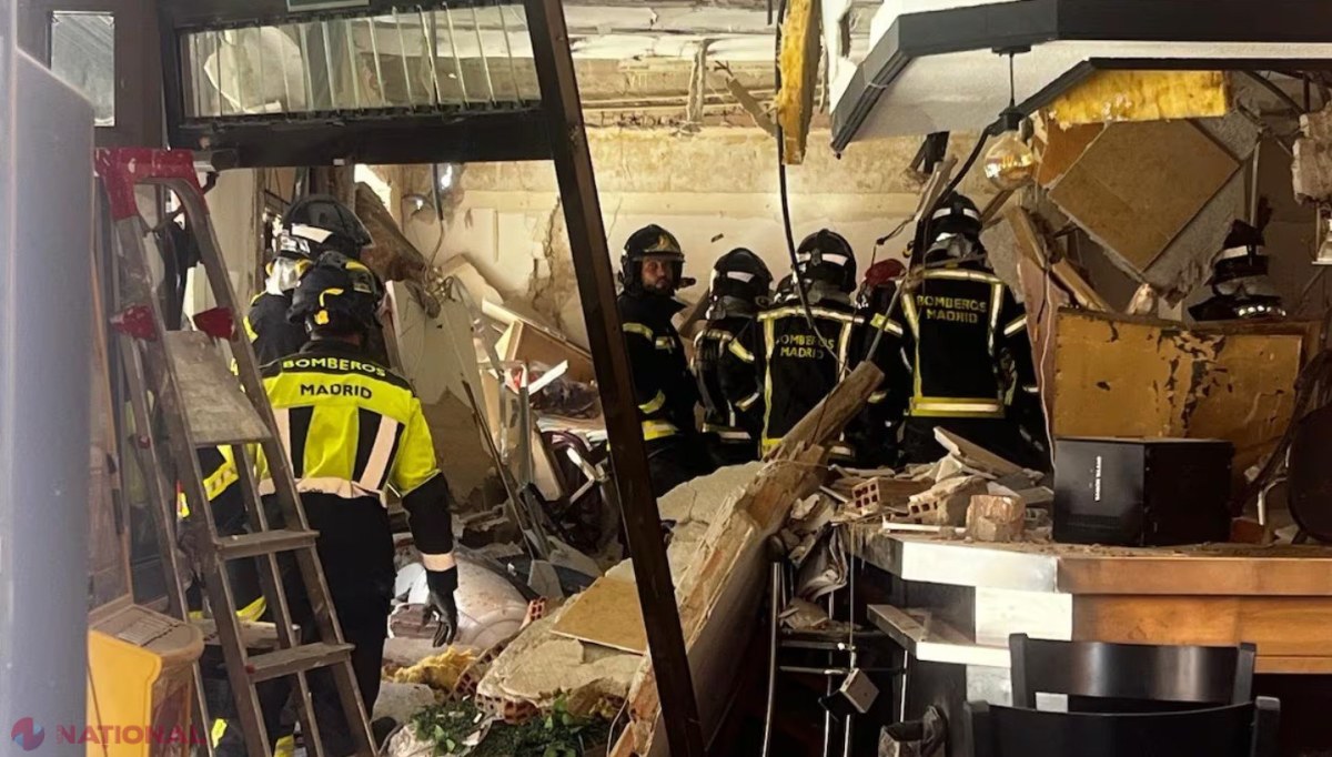 Deflagrație de gaz în Madrid: 25 de răniți într-o cafenea, trei în stare gravă