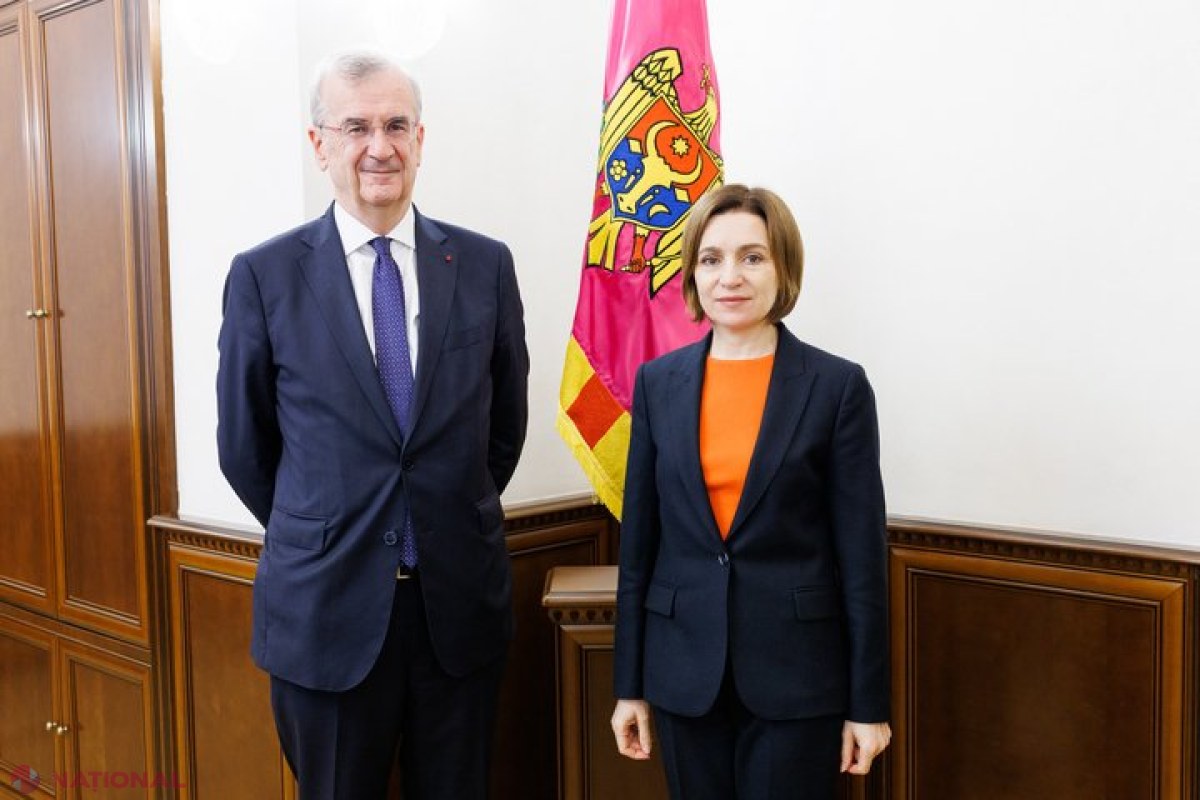 Maia Sandu discută la Chișinău cu guvernatorul Băncii Franței și liderul partidului lui Macron despre sprijinul pentru Moldova