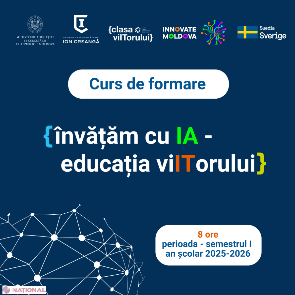 Cadrele didactice sunt invitate la un curs gratuit despre Inteligența Artificială în educație la Chișinău