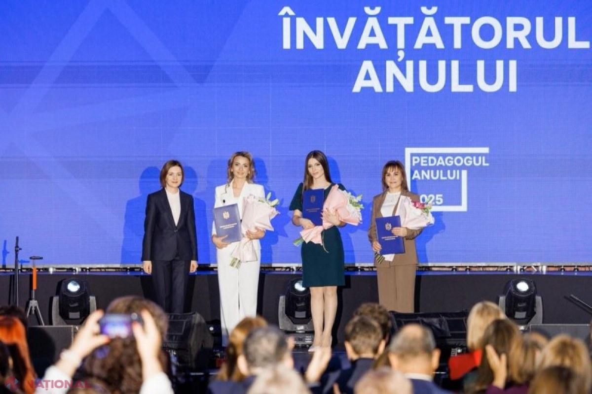 Maia Sandu onorează excelența în educație la Gala „Pedagogul Anului 2025” și subliniază rolul școlarilor în viitorul european al Moldovei