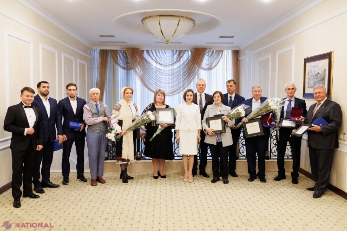 Maia Sandu a premiat 11 personalități remarcabile cu Premiul Național 2025 în cadrul unei ceremonii festive
