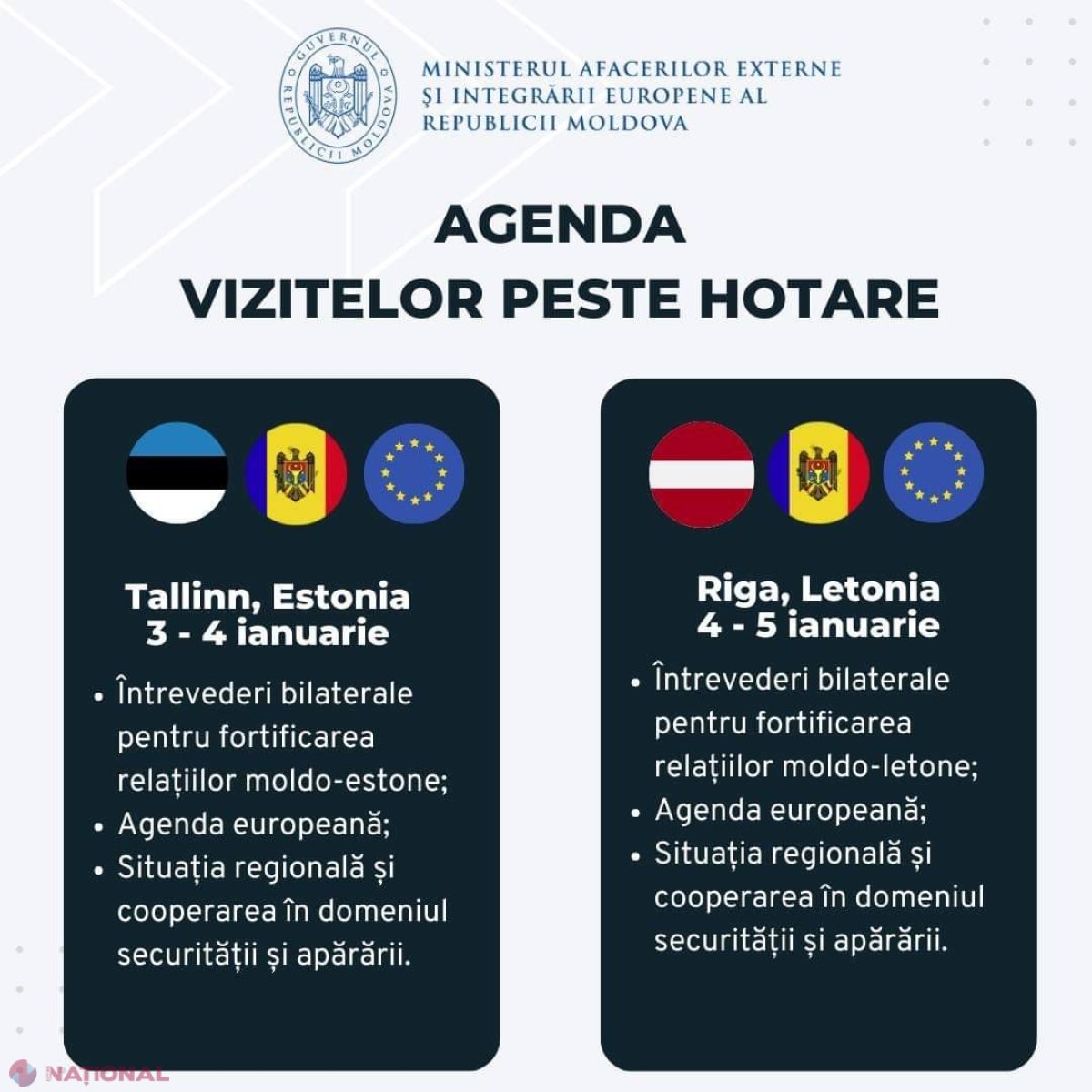 Vicepremierul Nicu Popescu își începe anul diplomatic cu vizite de lucru în Estonia și Letonia 