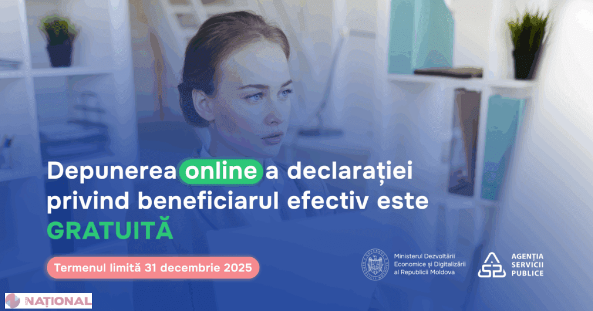 Republica Moldova facilitează gratuit înregistrarea online a beneficiarilor reali pentru transparență financiară