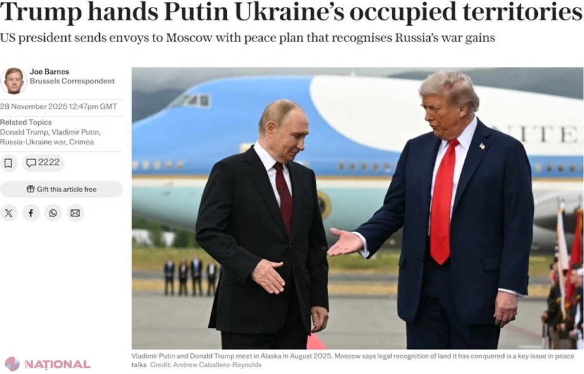 Planul lui Trump pentru încheierea războiului din Ucraina: recunoașterea controlului rus asupra Crimeei și a altor teritorii ocupate