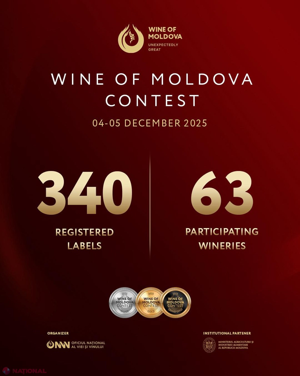 Chișinău devine capitala vinului: 63 de crame moldovenești își dispută titlul Grand Gold la Wine of Moldova Contest 2025