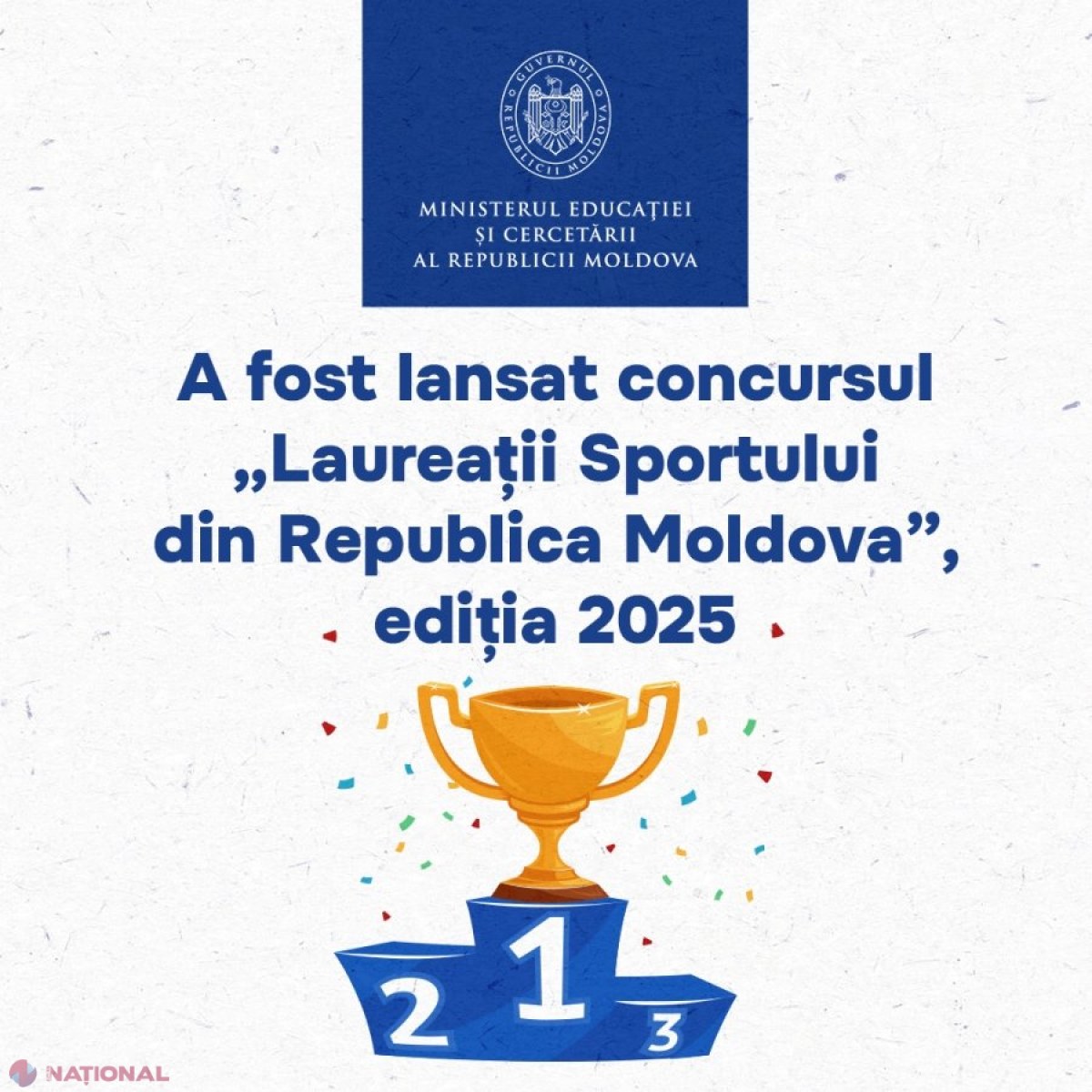 Ministerul Educației și Cercetării dă startul concursului „Laureații Sportului” 2025 în Moldova, celebrând excelența și perseverența în sport