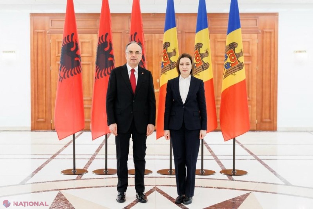 Maia Sandu găzduiește la Chișinău prima vizită oficială a președintelui Albaniei după peste 20 de ani, cu accent pe parcursul european comun