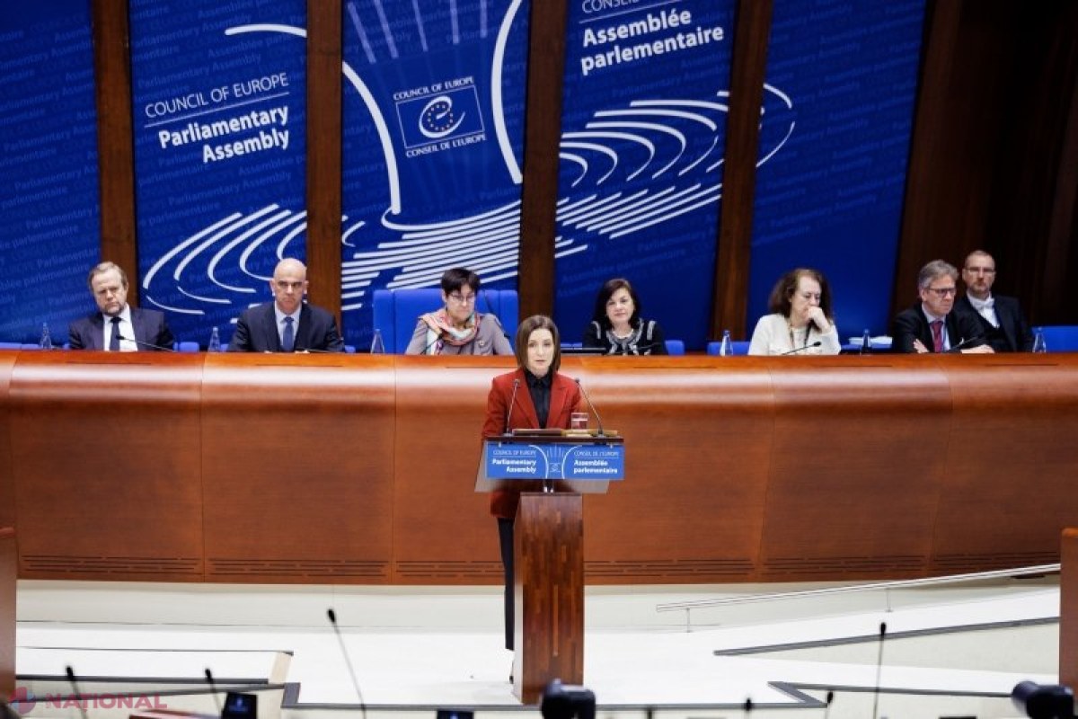 Maia Sandu avertizează la Strasbourg: Europa, prinsă între războiul din Ucraina și războiul hibrid împotriva democrațiilor